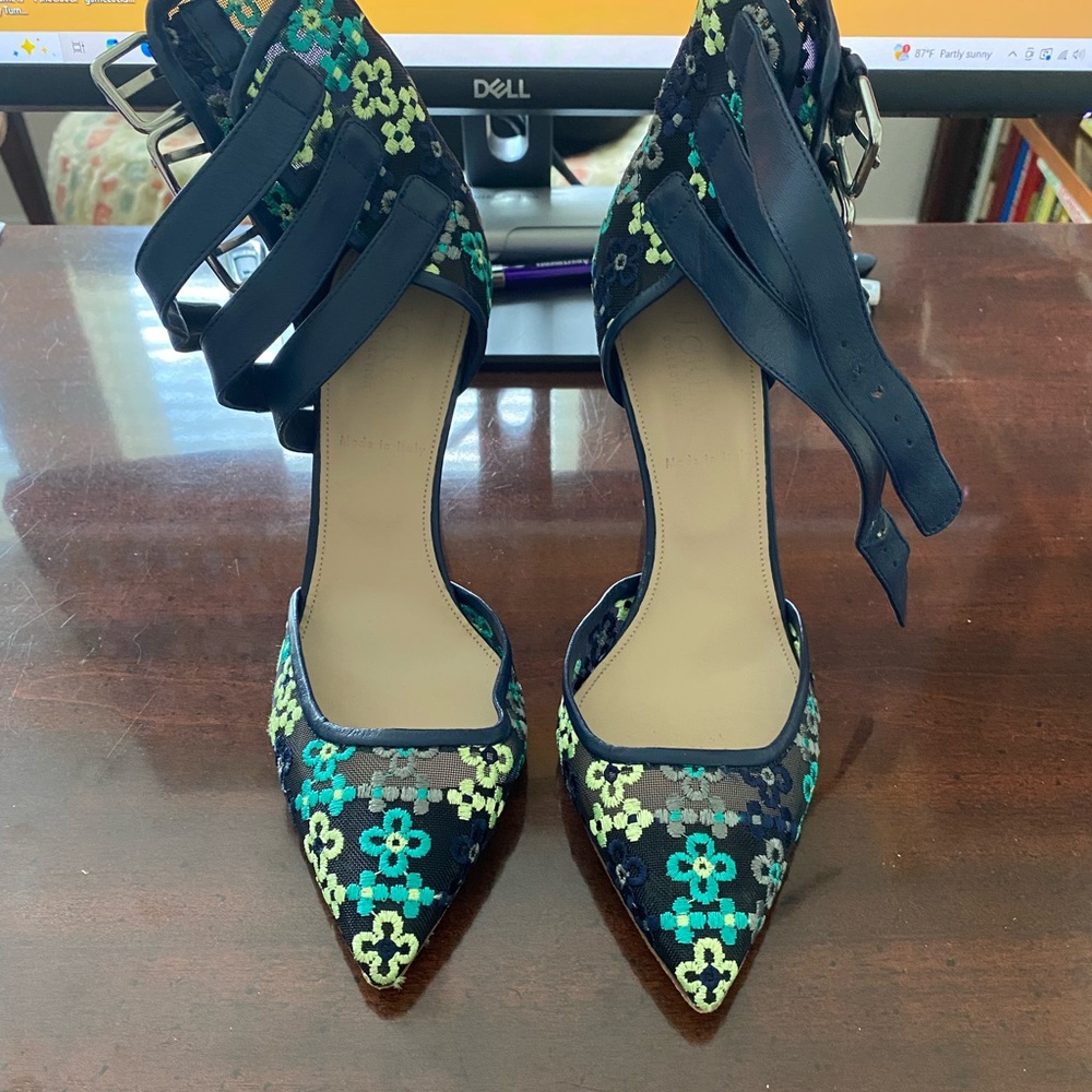 J Crew Floral Embroidered Women's Heels